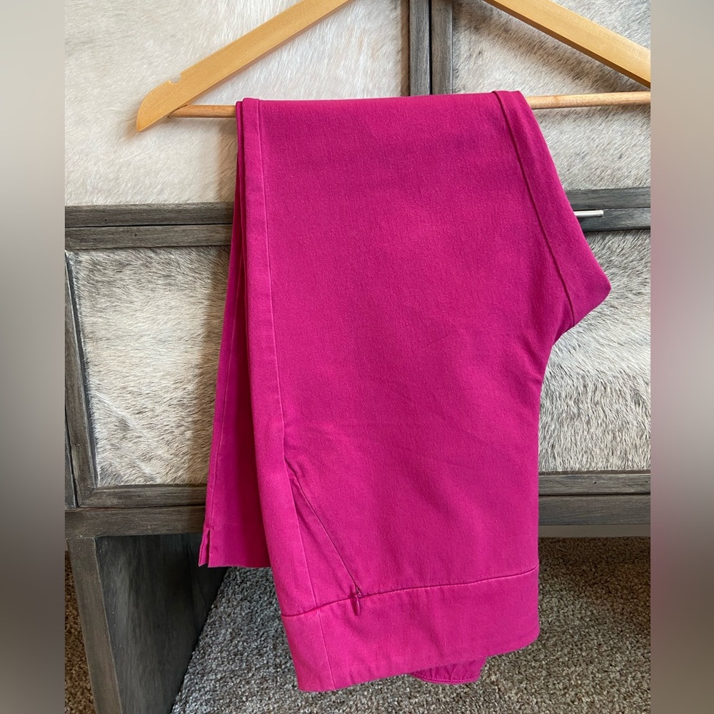 fuchsia pink side zip pockets pull on pant Soft Surroundings